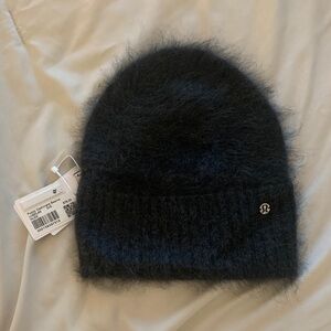 lululemon athletica Black Fuzzy Cashmere Beanie